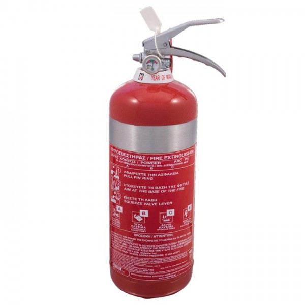 Πυροσβεστήρας 2Kg Ξηράς Σκόνης INOX